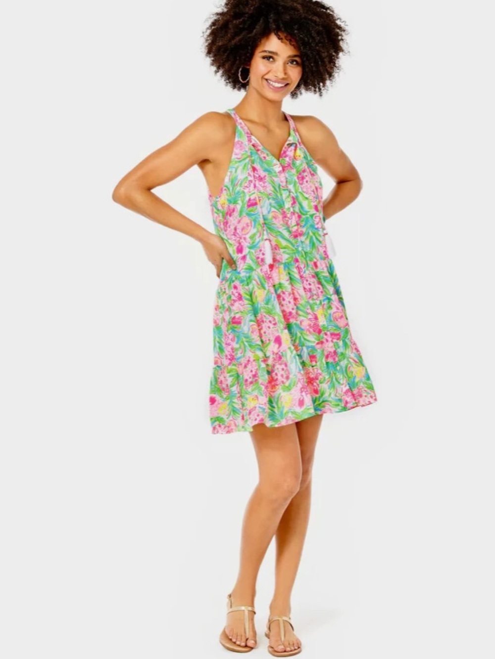 Lilly Pulitzer Carolane Lileeze Halter Swing Dress Pear Necessities